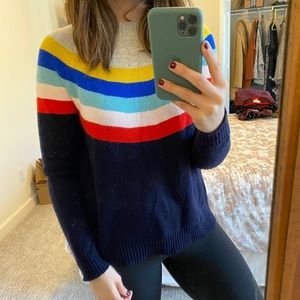 Rainbow mock neck sweater